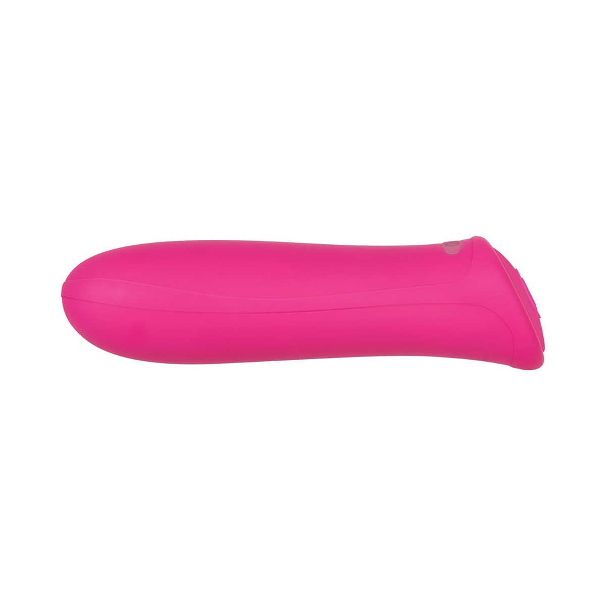 Angled view of the Pink Evolved vibrator designed for intimate use