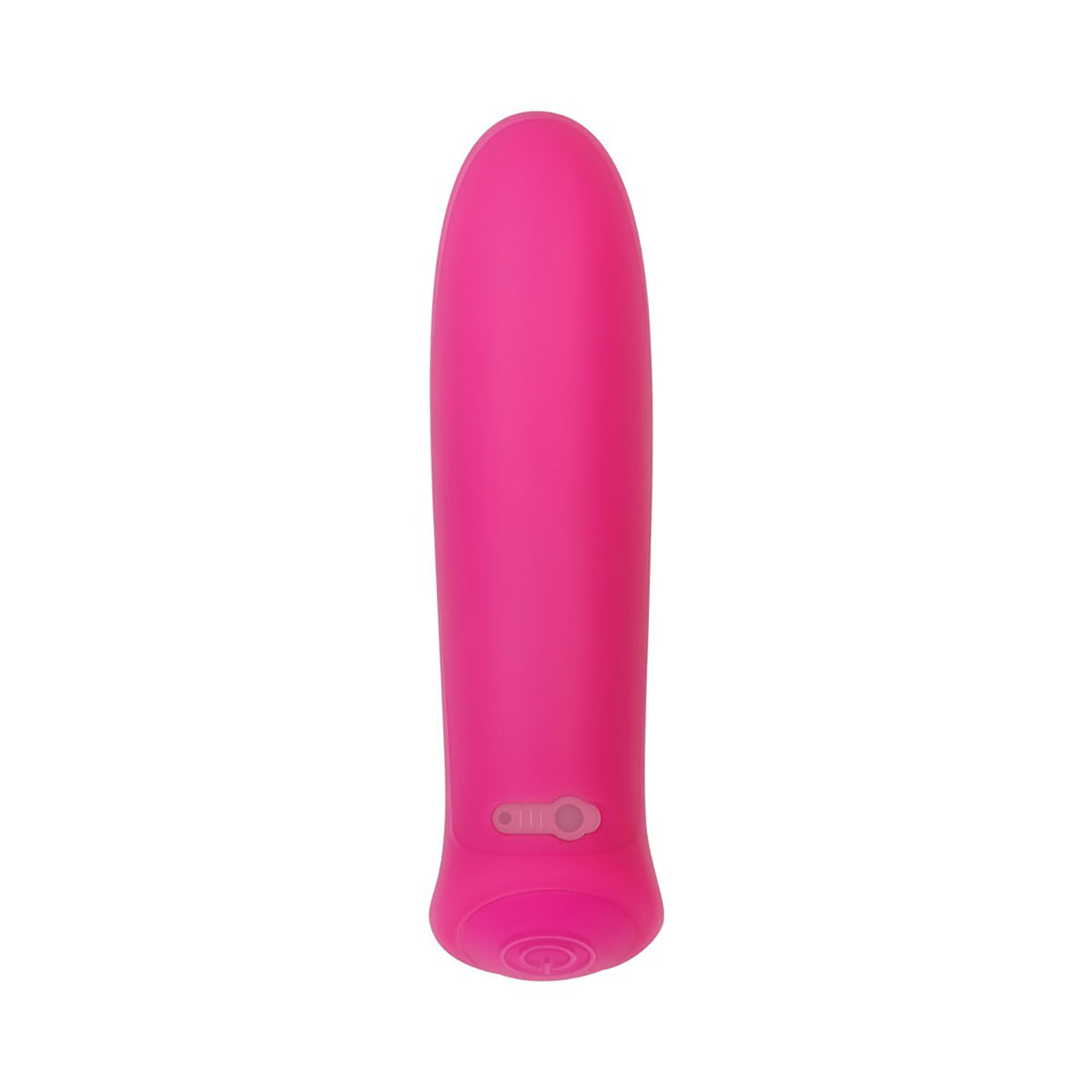 Fully assembled Pink Evolved vibrator with smooth exterior