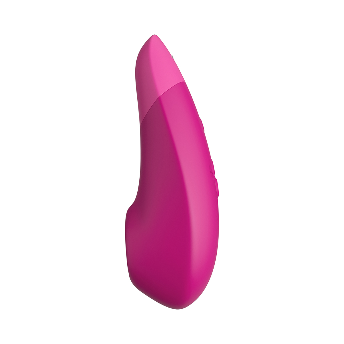 Pink Womanizer vibrator Enhance Vibrant shown in hand for scale