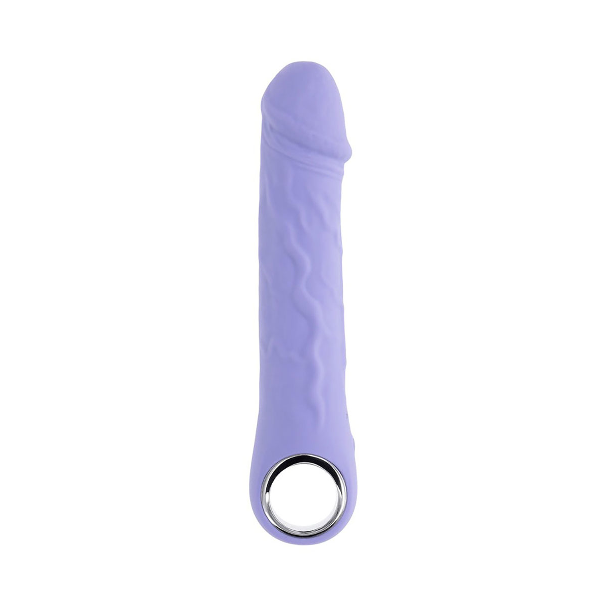 Angled view of the Purple Evolved vibrator designed for intimate use