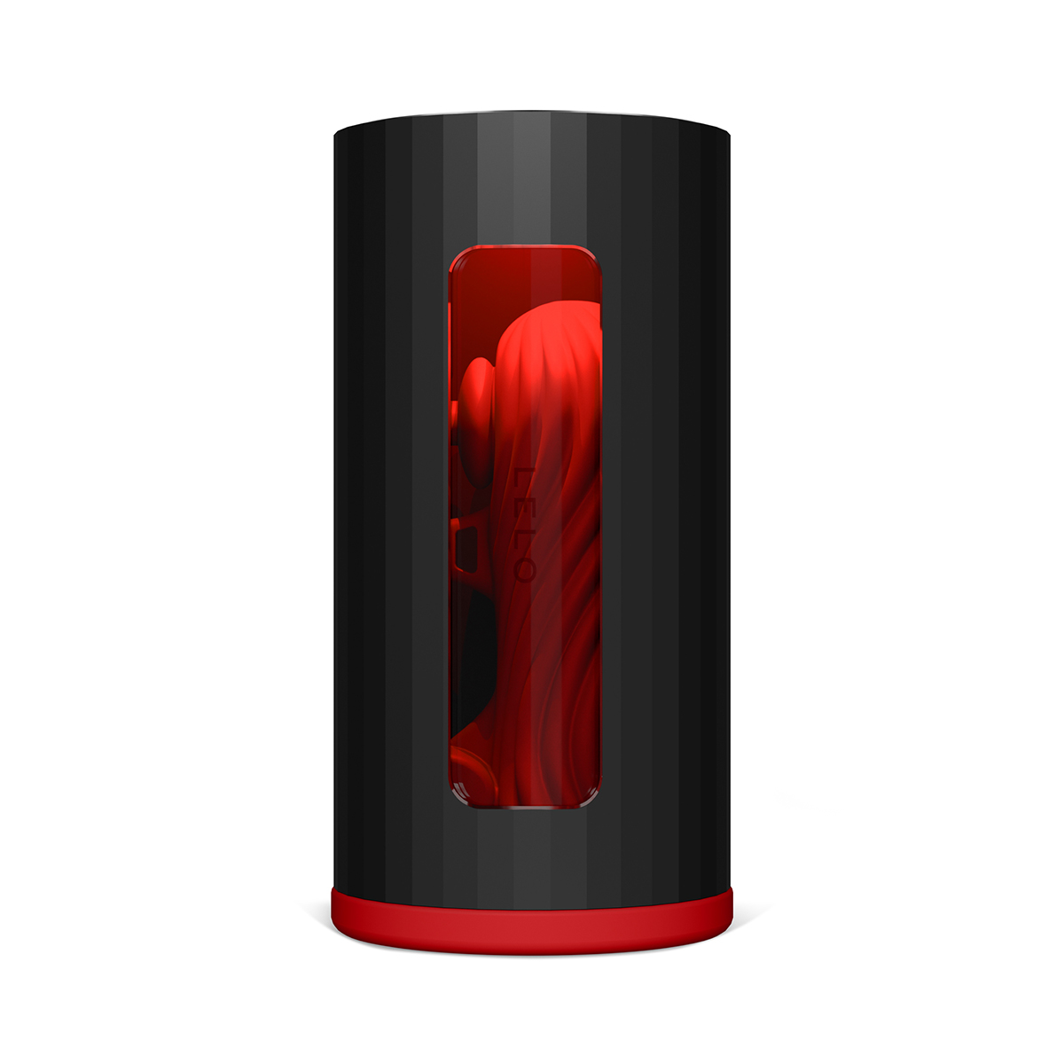 Red LELO vibrator F1S V3 shown in hand for scale