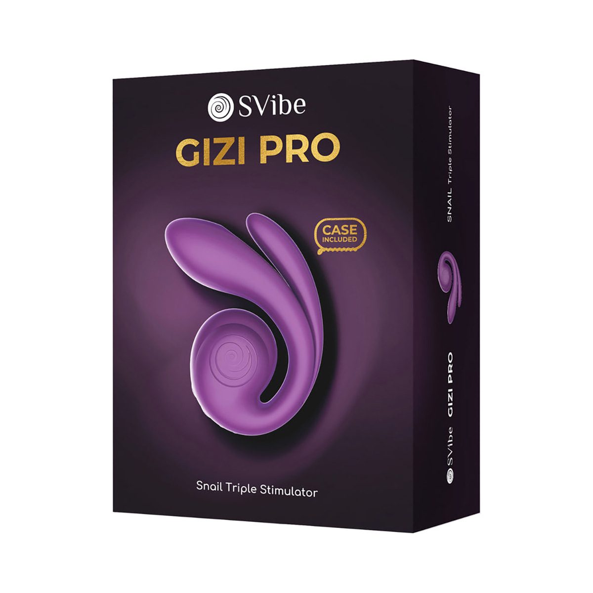 Snail Vibe vibrator SVibe Snail Gizi Pro Grape shown in hand for scale