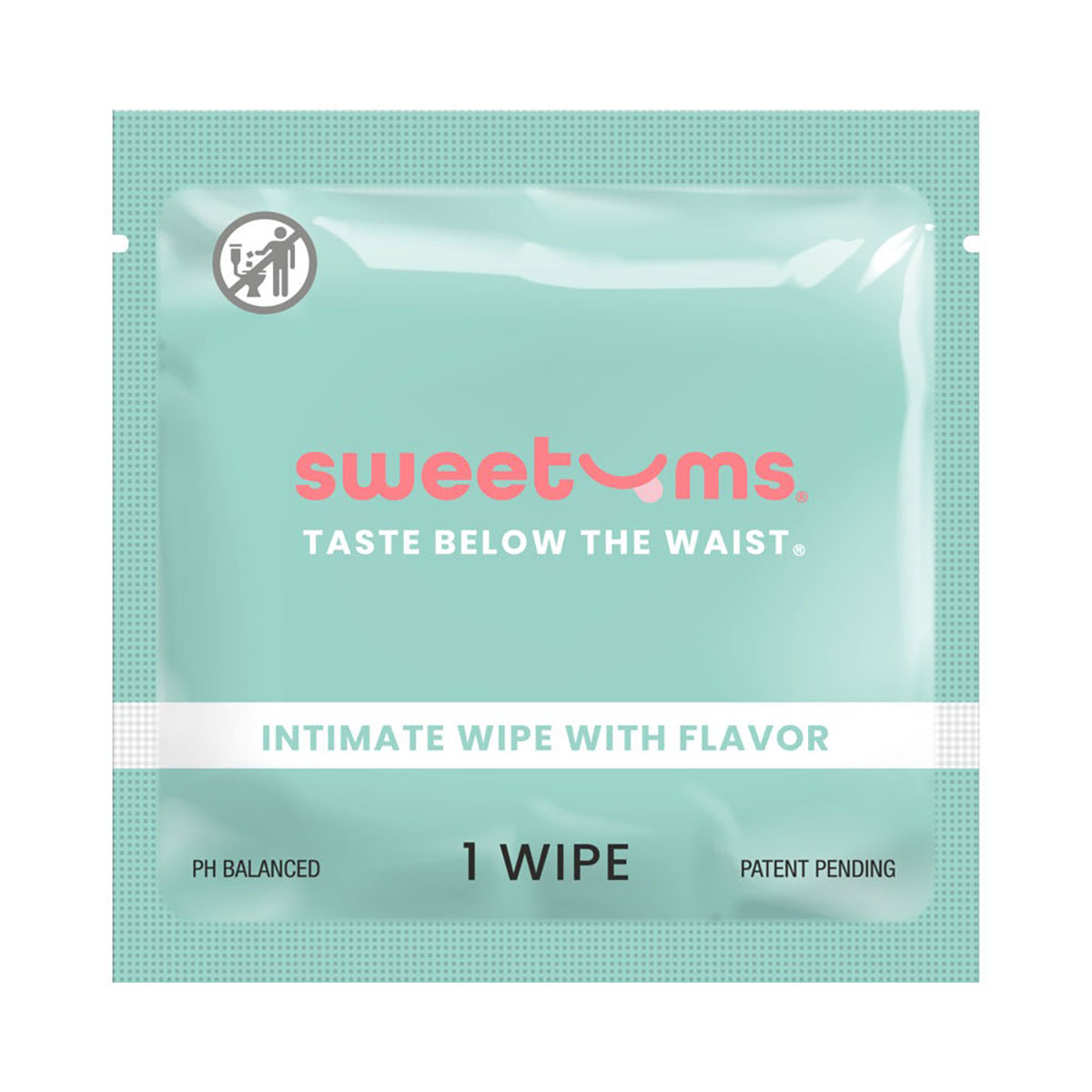 Sweetums Sweet Mint Flavored Wipes 10pk intimate cleansers and personal cleansing care by Sweetums.