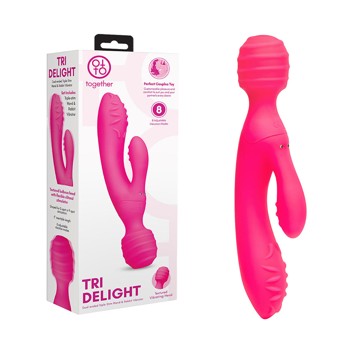Together vibrator toy tri delight dual ended triple stim &amp