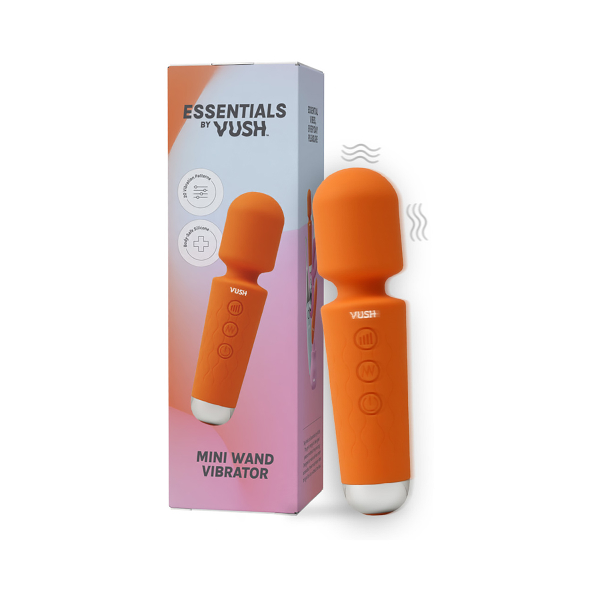 Vush vibrator essentials mini shown in hand for scale