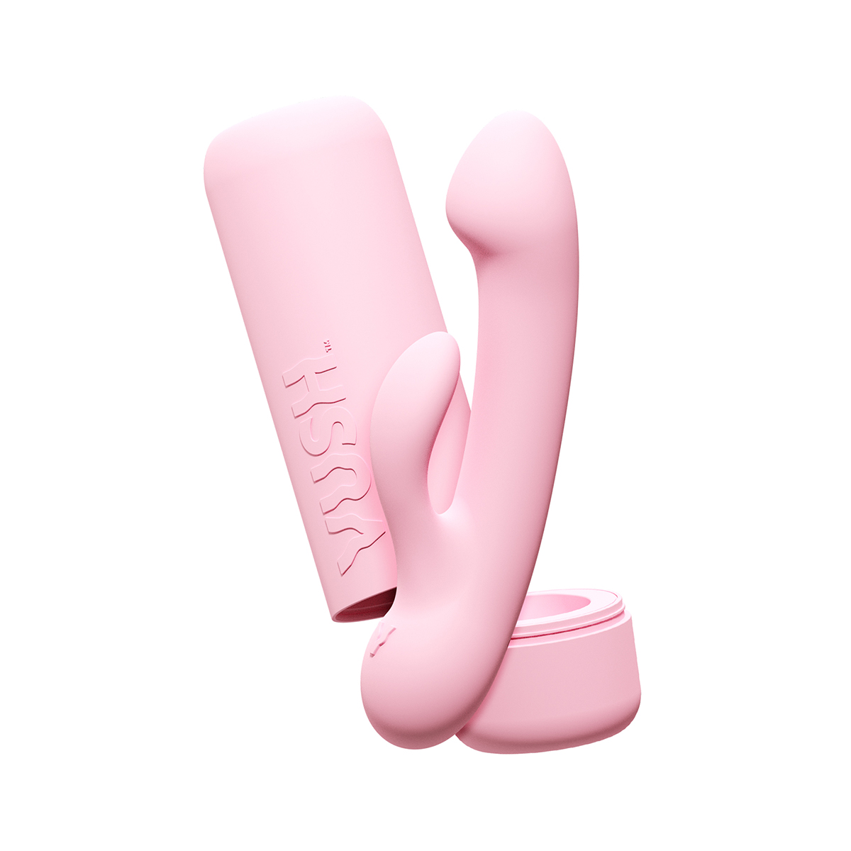 Vush vibrator glow rabbit shown in hand for scale