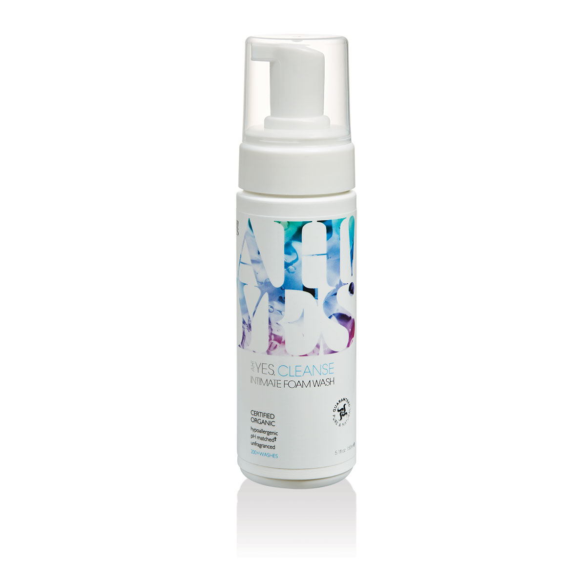 Bottle of  Water Based Lube AH! YES showing clean, lightweight formula