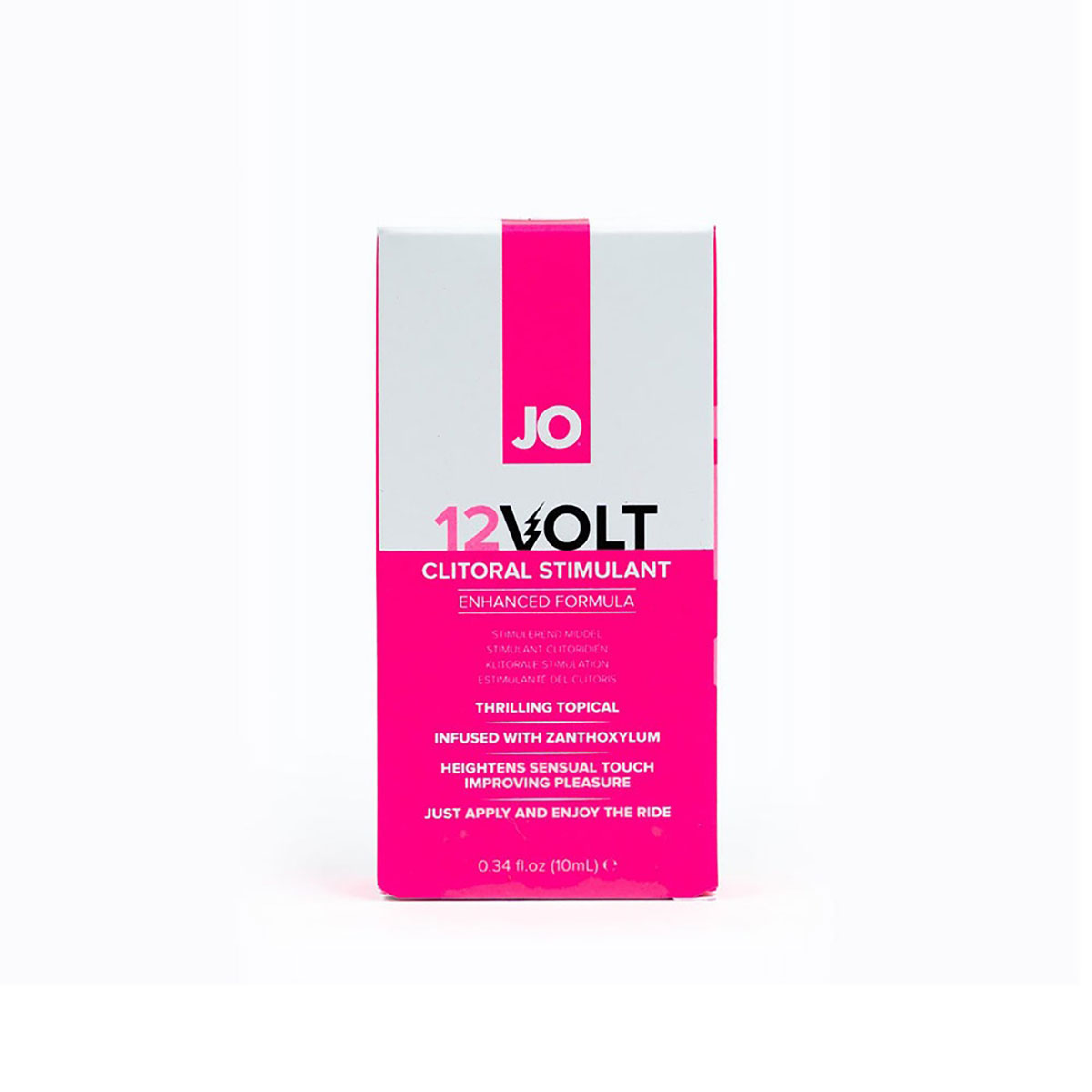 Bottle of  Water Based Lube System JO showing clean, lightweight formula