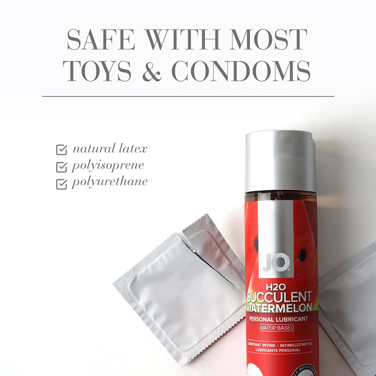 Close-up of  Organic Lube by System JO designed for sensitive skin
