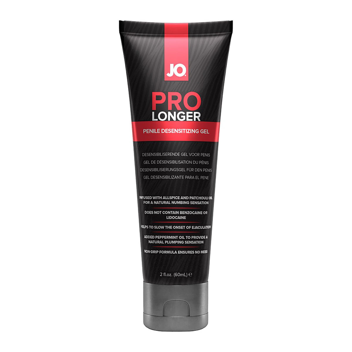 Bottle of  Water Based Lube System JO showing clean, lightweight formula