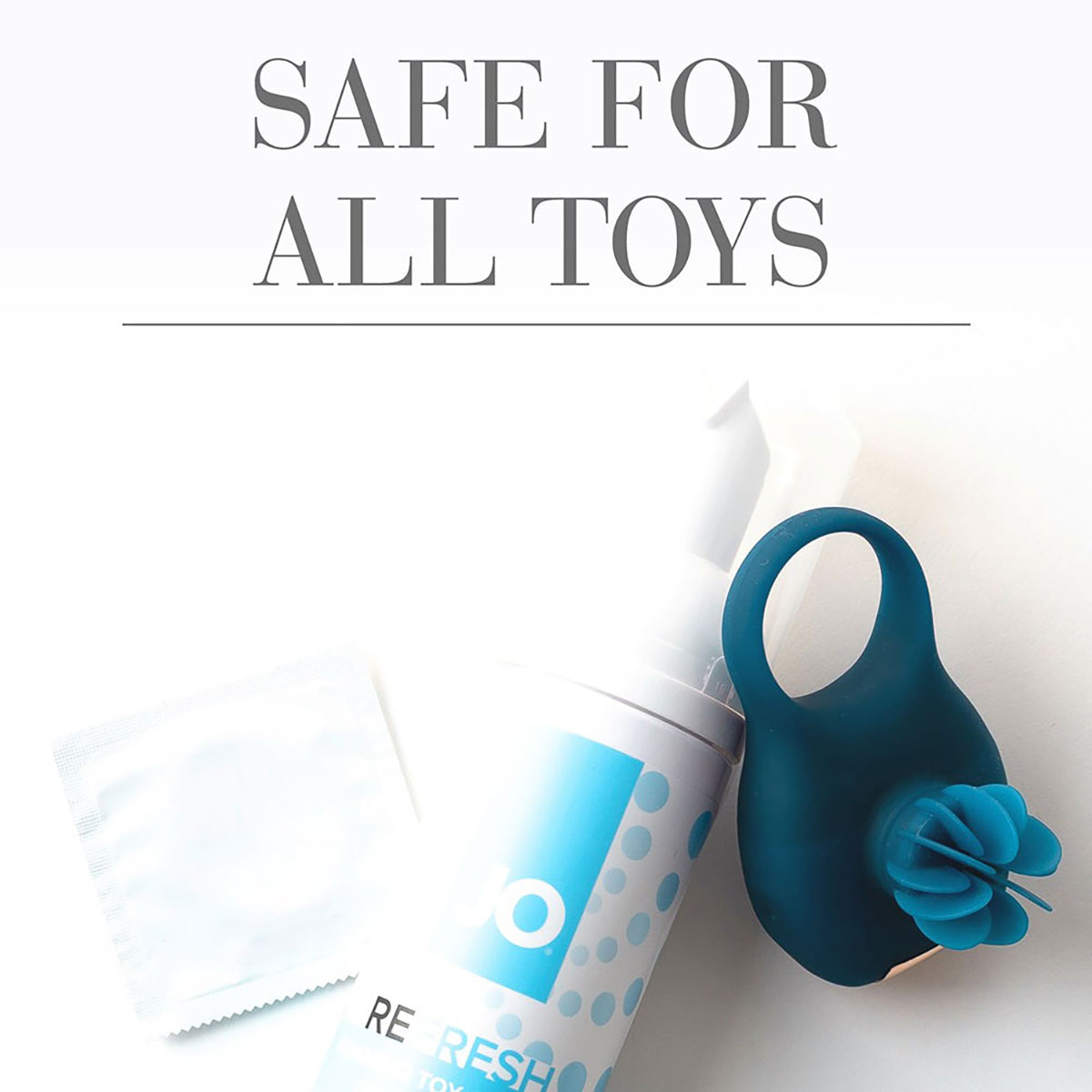 Close-up of  Vegan Lube by System JO made with cruelty-free ingredients
