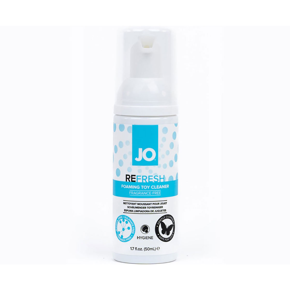 Bottle of  Organic Lube System JO showing clean, plant-based formula