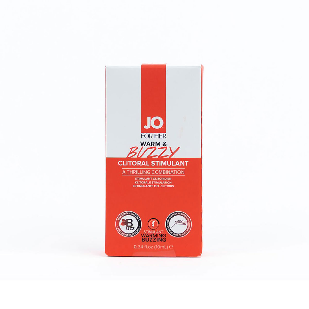 Bottle of  Water Based Lube System JO showing clean, lightweight formula