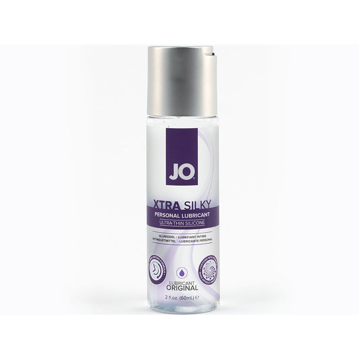 Bottle of  Vegan Lube System JO showing plant-powered formula