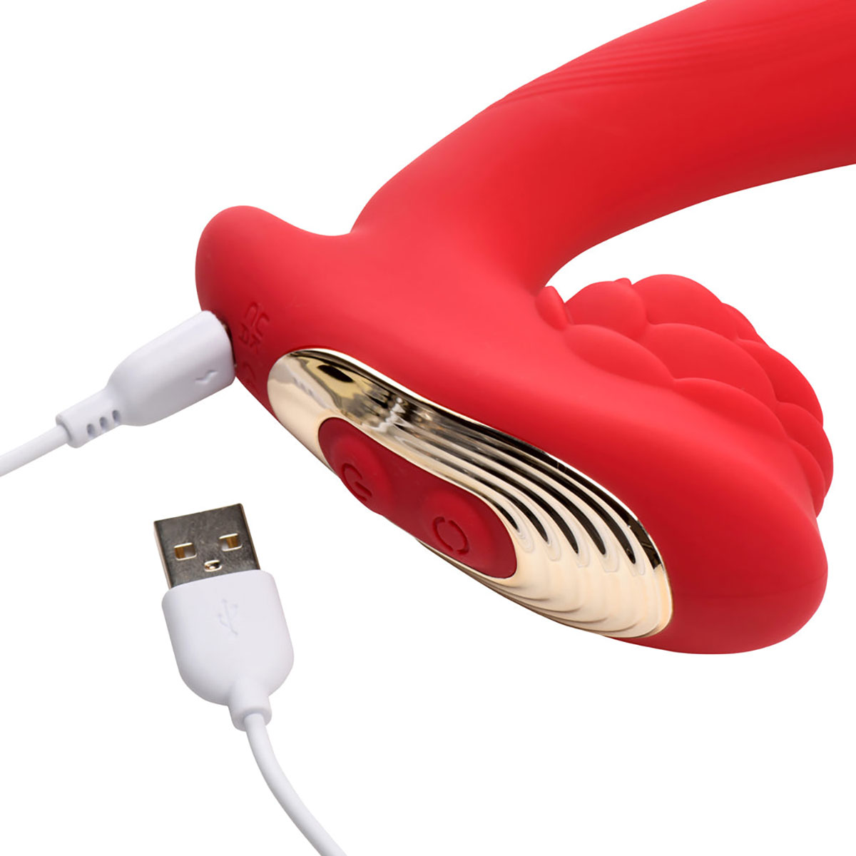 Fully assembled  XR Brands vibrator with smooth exterior