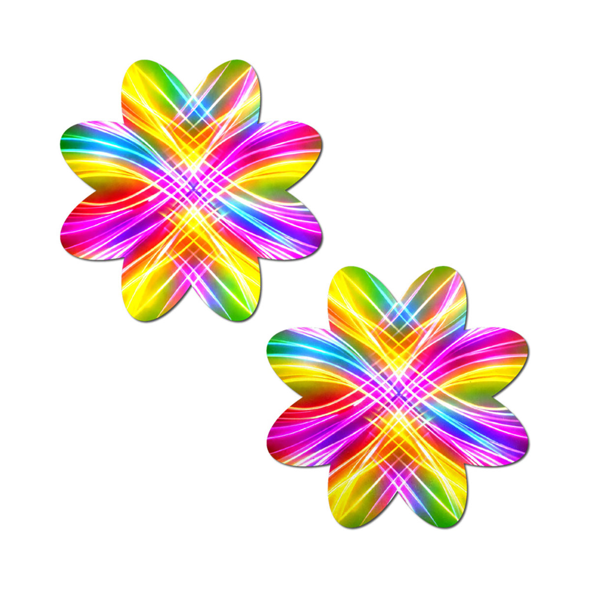 Feel sexy wearing sexy nipple covers  Electric Rainbow! Wearing Electric Rainbow nipples covers by Pastease can be fun and sexy!