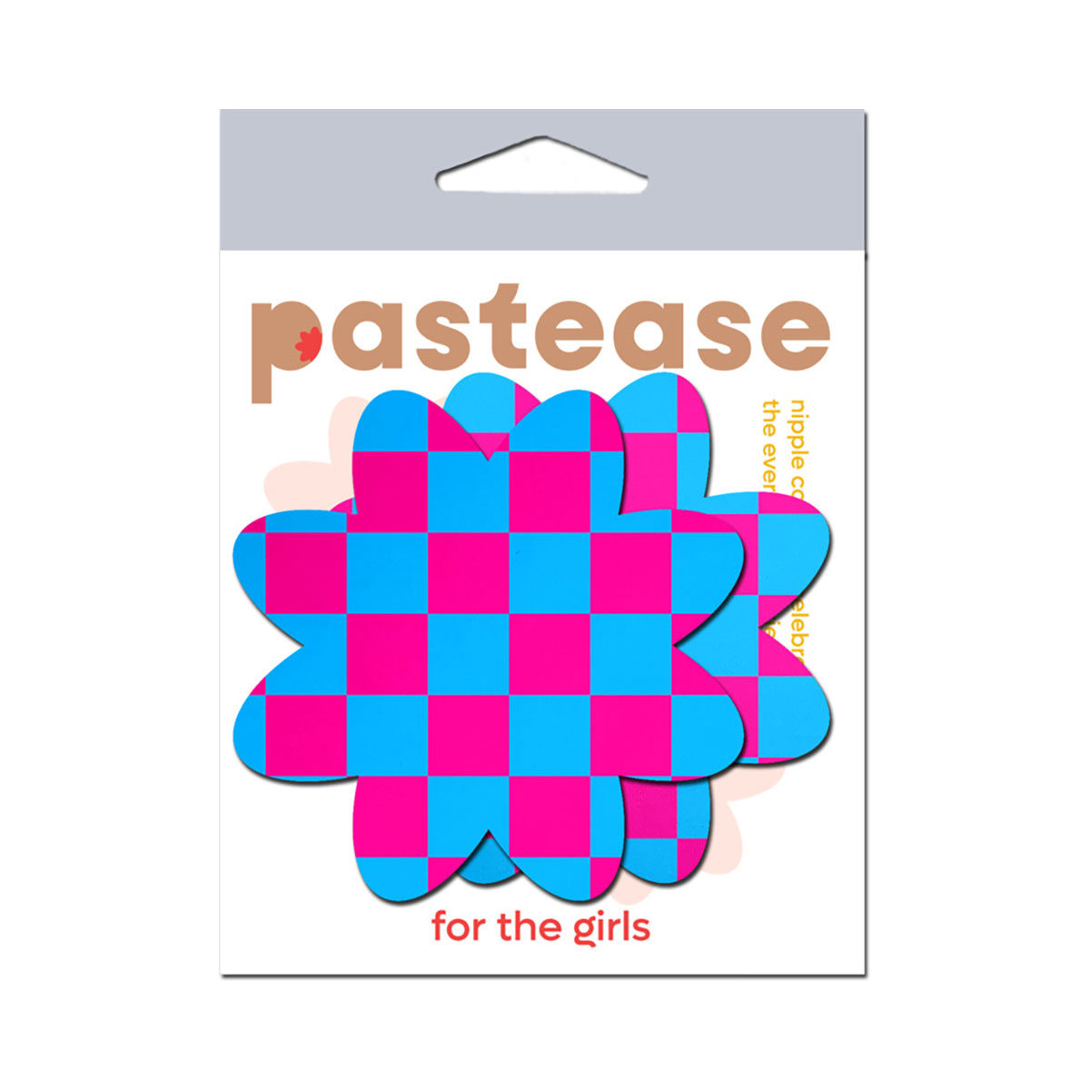 Wearing Neon Checkered Pink Blue Pastie nipples covers by Pastease can be fun and sexy!