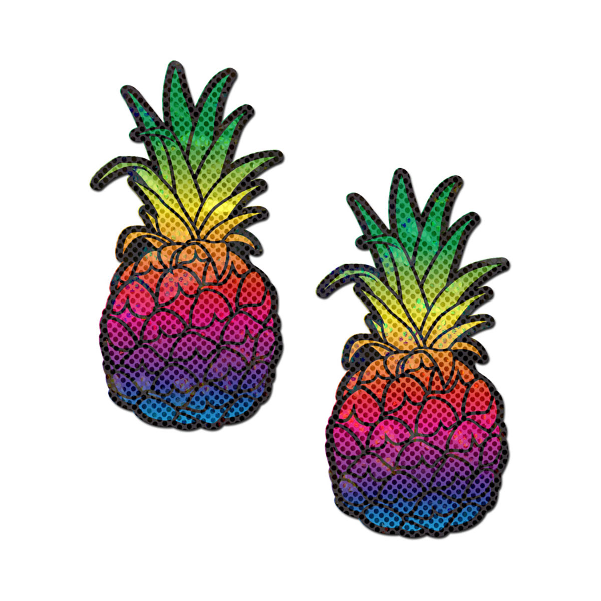 Feel sexy wearing sexy nipple covers  Rainbow Pineapple Sparkle Pastie! Wearing Rainbow Pineapple Sparkle Pastie nipples covers by Pastease can be fun and sexy!