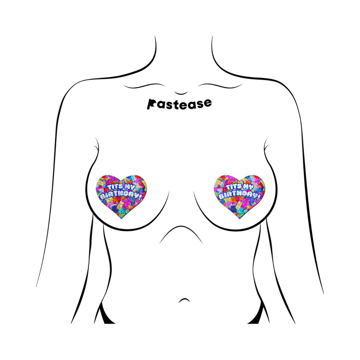 Feel sexy wearing sexy nipple covers  Tits My Birthday! Heart Confett! Wearing Tits My Birthday! Heart Confett nipples covers by Pastease can be fun and sexy!