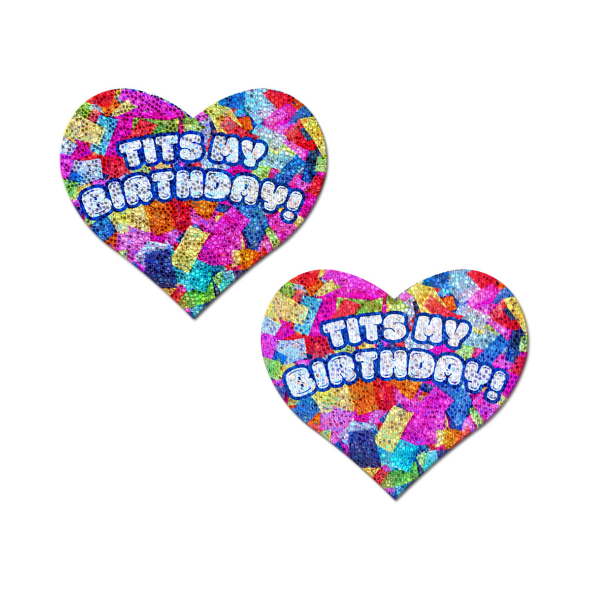 Feel sexy wearing sexy nipple covers  Tits My Birthday! Heart Confett! Wearing Tits My Birthday! Heart Confett nipples covers by Pastease can be fun and sexy!