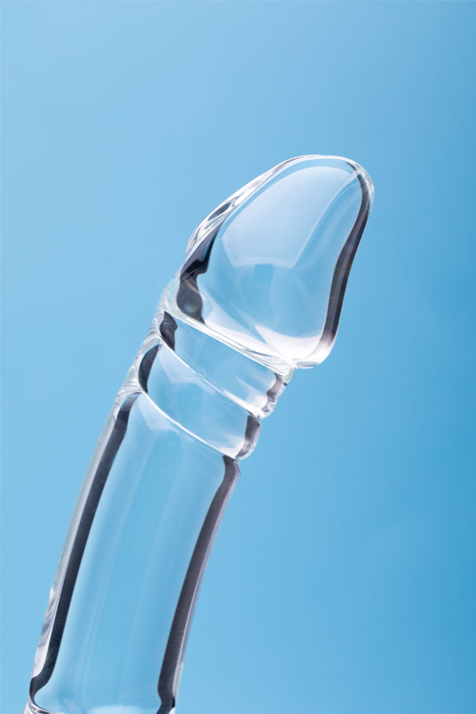 Dildo by Creative Conceptions in Clear shown for pegging Her or Him
