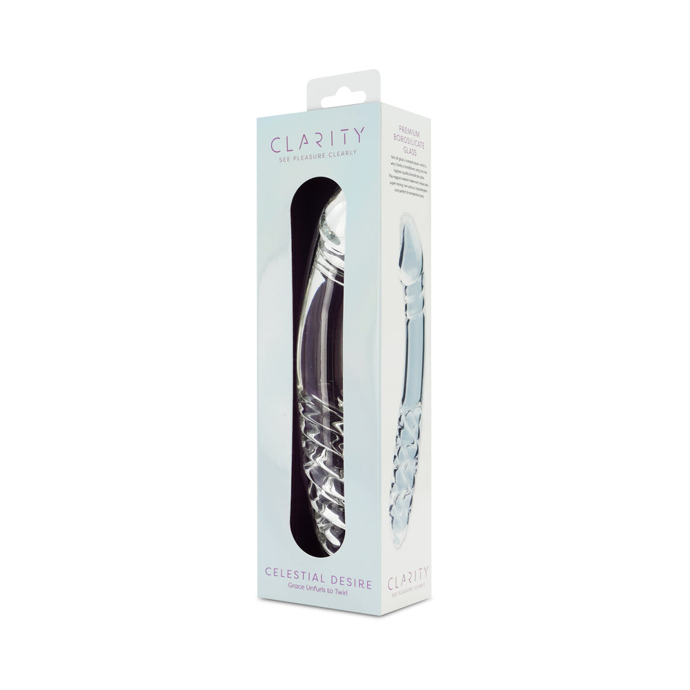 Dildo by Creative Conceptions in Clear displayed for pegging Him or Her