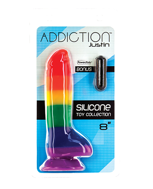 Buy Addiction Justin 8" Dildo - Rainbow online