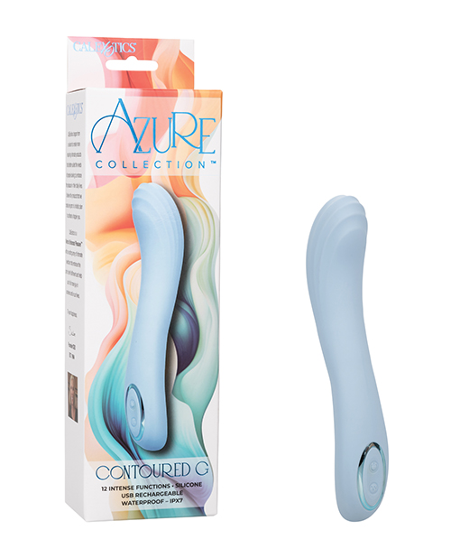 Shop Azure Collection Contoured G Vibrator - Blue online