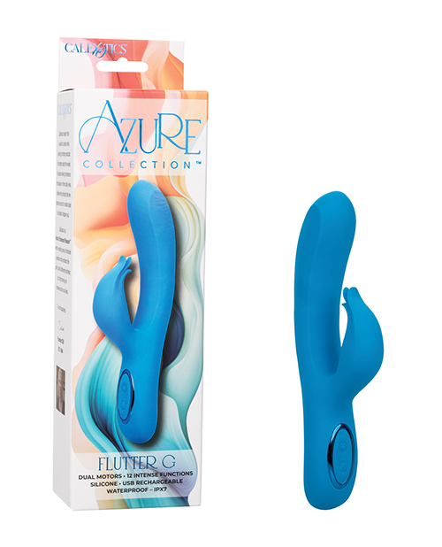 Shop Azure Collection Flutter G Vibrator - Blue online