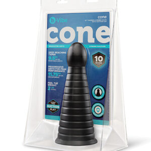 Shop b-Vibe Cone 10 Inch Tapered & Ribbed XXL Dildo with Suction Cup online