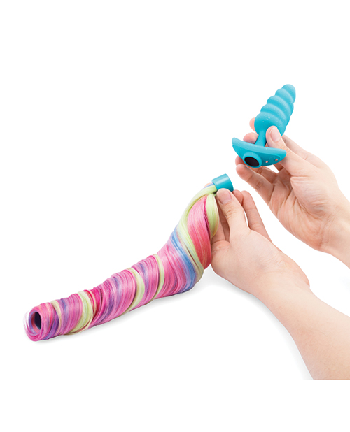 Shop b-Vibe Unicorn Tail Vibrating Butt Plug - Special Edition