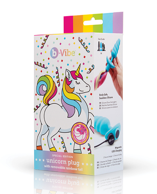 Order b-Vibe Unicorn Tail Vibrating Butt Plug - Special Edition