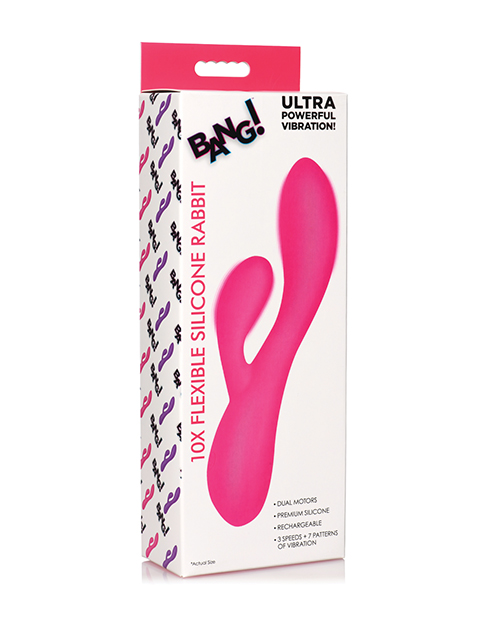 Shop Bang! 10X Flexible Silicone Rabbit - Pink online