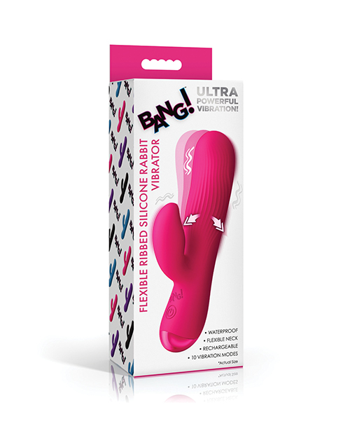 Shop Bang! BG Ribbed Silicone Rabbit - Pink online