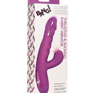 Shop Bang! Thrusting & Sucking Rabbit Vibrator - Purple online