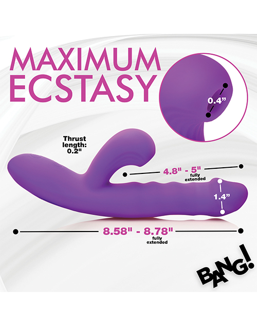 Buy Bang! Thrusting & Sucking Rabbit Vibrator - Purple