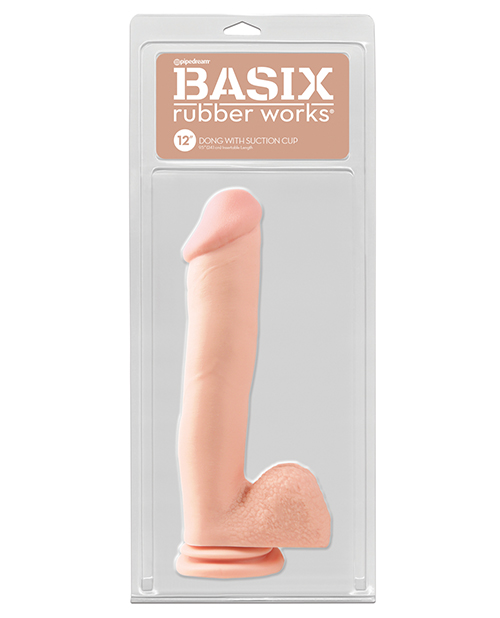 Shop Basix Rubber Works 12" Dong w/Suction Cup - Flesh online