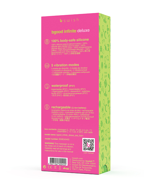 Shop Bgood Infinite Deluxe Vibrator - Sea Foam