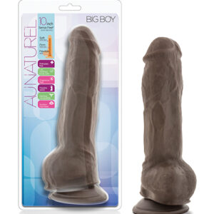 Shop Blush Au Naturel 10" Big Boy Realistic Dildo w/Balls - Chocolate online