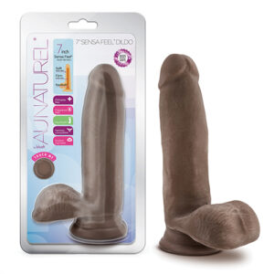 Shop Blush Au Naturel 7" Sensa Feel Dildo - Chocolate online