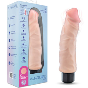 Shop Blush Au Naturel 9" Big Easy Vibrating Realistic G-Spot Dildo - Beige online
