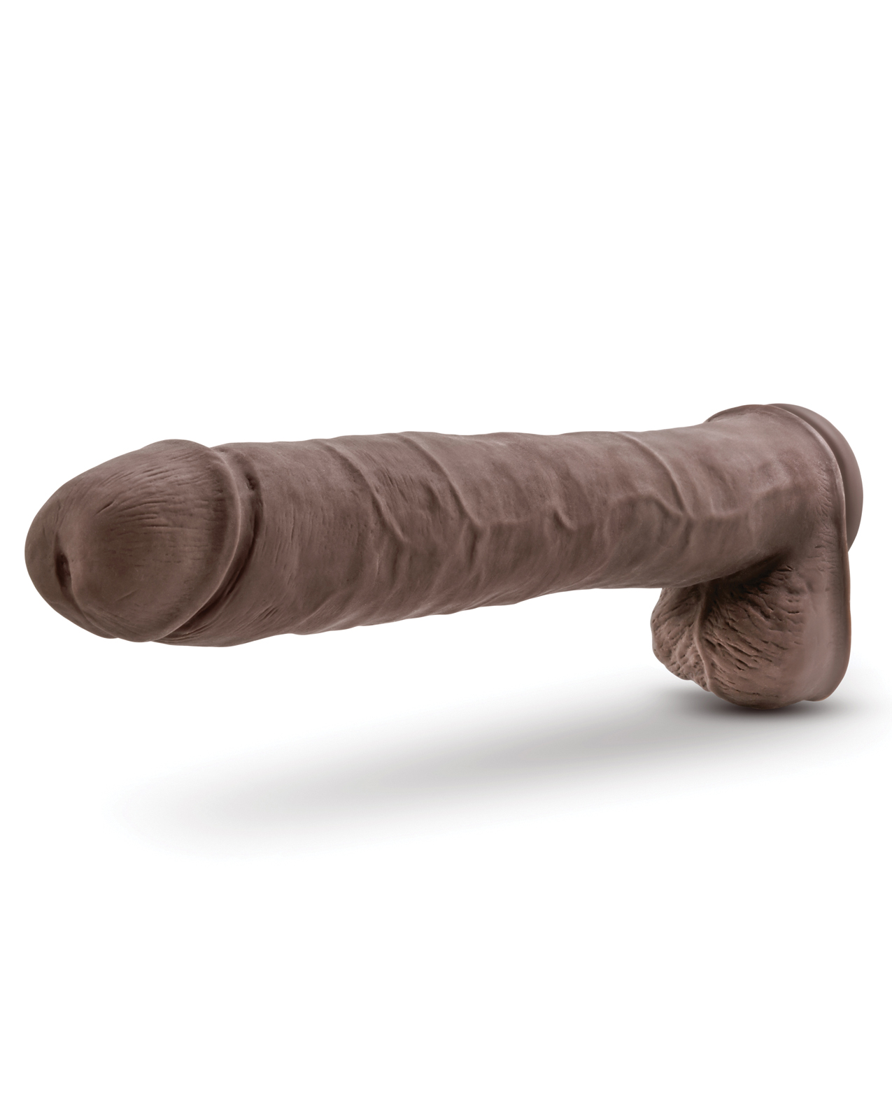 Blush Au Naturel Daddy 14" Sensa Feel Dual Density Dong w/Suction Cup - Chocolate for sale