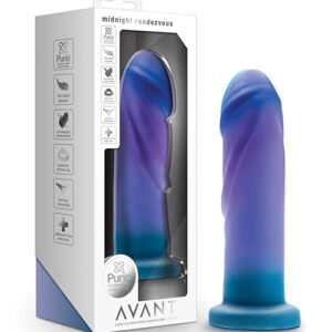 Shop Blush Avant Midnight Rendezvous Silicone Dildo - Ocean Blue online
