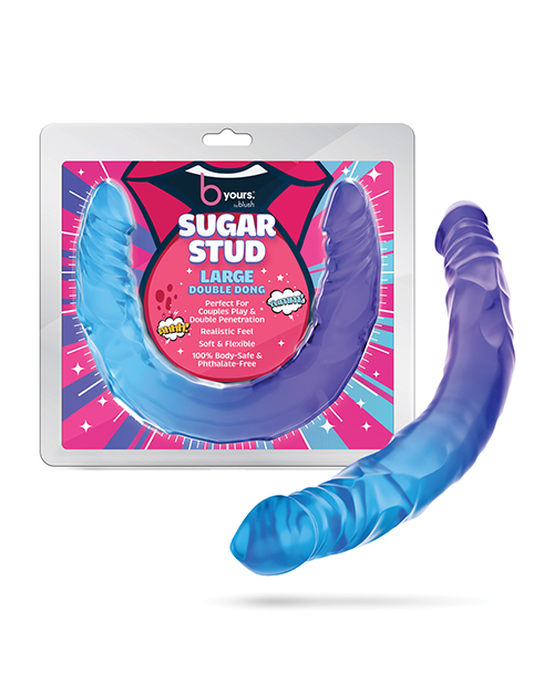Shop Blush B Yours 14" Large Double Dong Sugar Stud - Multi Color online