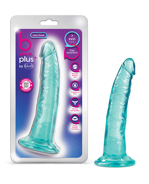 Shop Blush B Yours Plus 7" Lust n' Thrust Dildo - Teal online