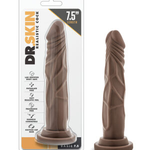 Shop Blush Dr. Skin 7.5" Basic Realistic Cock - Chocolate online