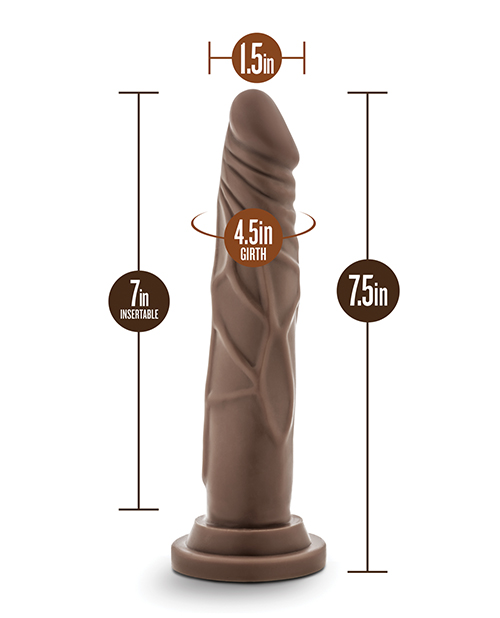 Buy Dr. Skin Blush Dr. Skin 7.5" Basic Realistic Cock - Chocolate