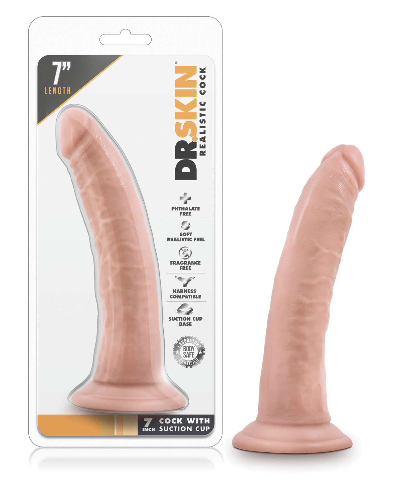 Shop Blush Dr. Skin 7" Cock w/Suction Cup - Vanilla online