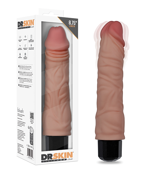 Shop Blush Dr. Skin Dr. Hunt 8.75" Vibrating Dildo - Beige online