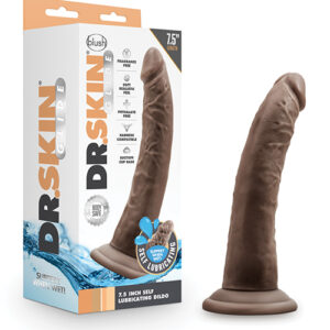 Shop Blush Dr. Skin Glide 7.5" Self Lubricating Dildo - Chocolate online